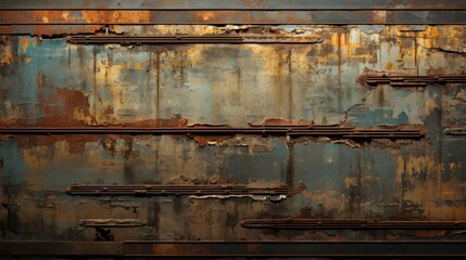 Rusty vintage steel surface with weathered patina and grunge texture