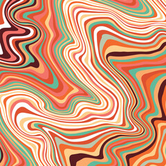 Abstract psychedelic groovy background. Vector.