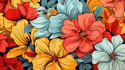 Colorful floral bouquet on a textured background