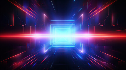Fototapeta premium Abstract futuristic background with glowing light effect. illustration.