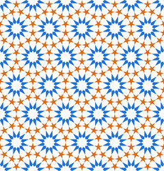 Seamless geometric pattern based on arabic ornament