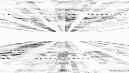 Obraz premium Abstract futuristic technology black and white color animated backgrounds. abstract technology background. futuristic cyberspace. data, hi-tech concept. virtual space.