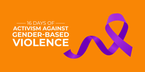 Concept of 16 Days of Activism against gender-based violence. Vector illustration design.