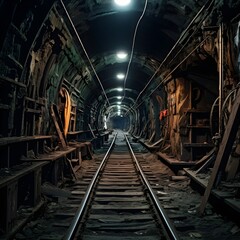 Fototapeta na wymiar train tunnel