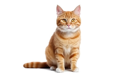 cat on isolated transparent background