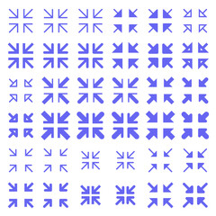 General arrow icons related to area expansion and reduction.
