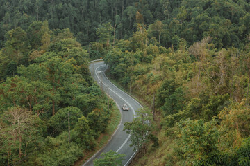 winding road in the mountains