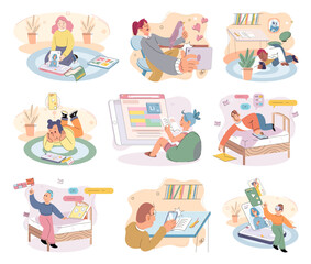 Children with smartphone. Vector illustration. The use digital devices, including smartphones, has become integral part childrens lives Smartphones are powerful tools for communication and accessing