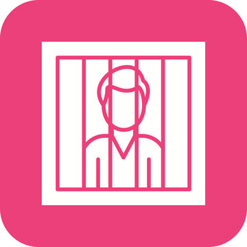 prisoner behind bars pink background clip art preview