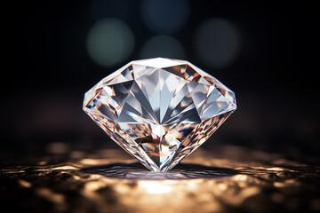 Single dazzling diamonds luxury expensive gemstone. Generative AI