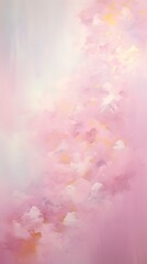 Fototapeta premium Dreamy pink sparkling cloudscape. Calm pink sky and clouds background with room for text copy.