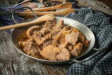 Stewed pork shoulder.