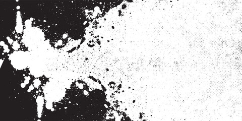 grunge Vector  black and white grunge texture. Abstract background, old concrete wall. Overlay illustration over any design to create grungy vintage effect and depth. For posters, banners, - obrazy, fototapety, plakaty