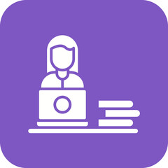 Freelancer Female Line Icon