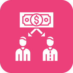 Peer to Peer Lending Line Icon