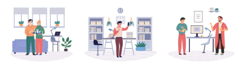 Break room vector illustration. The break room concept emphasizes importance relaxation and enjoyment Experience calmness quiet room and find comfort Resting in restful space brings sense peace