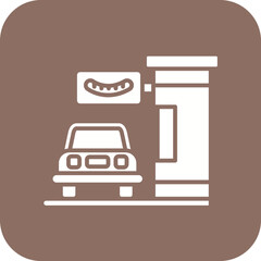 Drive Thru Line Icon