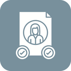 Job Candidate Female Line Icon