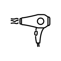 hair dryer vector icon in line style