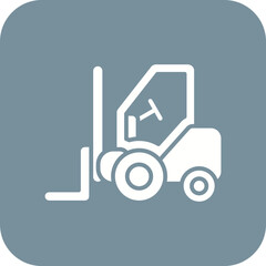 Forklift Line Icon