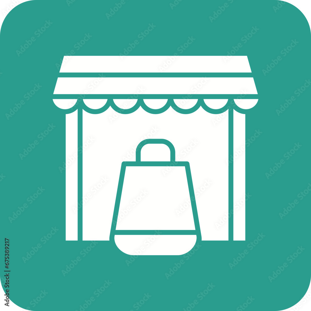 Poster ECommerce Shopping Line Color Icon