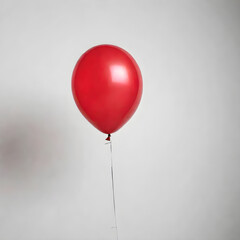 red balloon on white background