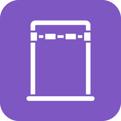 Door Pullup Bar Line Icon