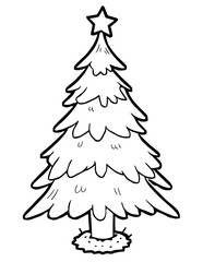 cute coloring book for kids big christmas tree