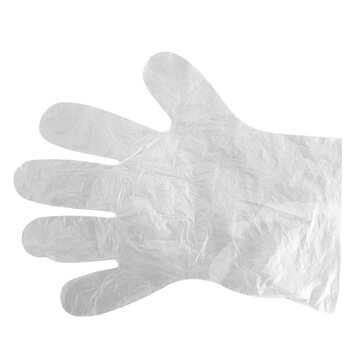 gant de protection jetable sur fond transparent