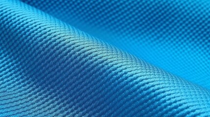 Blue soccer fabric texture with air mesh. Sportswear background