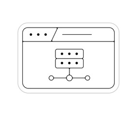 Icones pictogramme symbole Fenetre ordinateur interface dossier ranger organiser fin trace relief