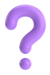 Question mark sign. 3D illustration.