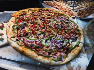 pizza on a white background