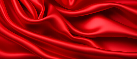 Fototapeta premium Satin red color on a black background 