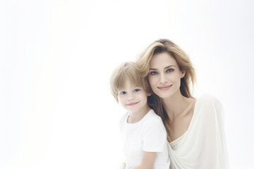 Mutter und Kind in z&auml;rtlicher Umarmung, Mother and child in a tender embrace