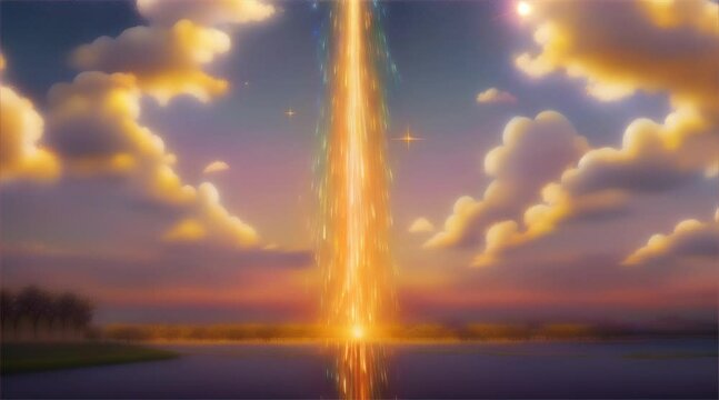 光の柱｜pillar of light Generative AI