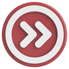 Next button. Continue button. 3D illustration.