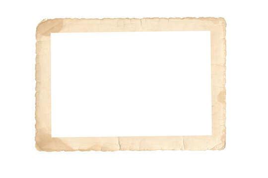 old photo frame texture png isolated picture postcard border