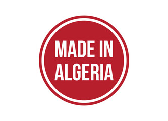 Made in Algeria red vector banner illustration isolated on white background