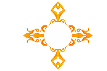 Swirl Ornament Border With Transparent Background