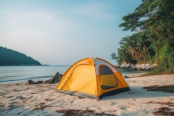 Tent on the seashore
