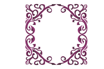 Swirl Ornament Border With Transparent Background