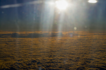 Majestic Sun Breaking Through Clouds Over Berlin to Rzeszów Flight