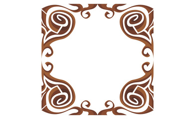 Swirl Ornament Border With Transparent Background