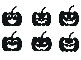 Halloween pumpkin icon. Vector. Flat design.