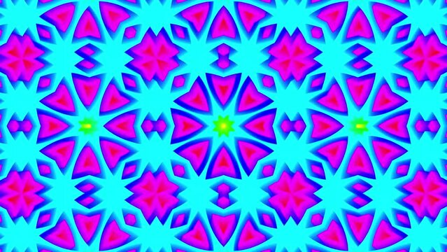 abstract colorful mandala pattern background animation on screen.