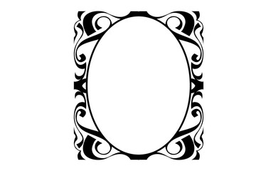 Swirl Ornament Border With Transparent Background