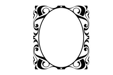 Swirl Ornament Border With Transparent Background