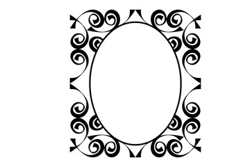 Swirl Ornament Border With Transparent Background