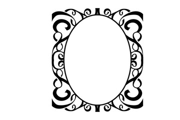 Swirl Ornament Border With Transparent Background